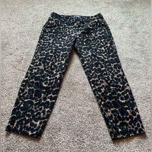 5/$10! Old Navy Harper Mid-Rise Animal Print Crop Pants Size 6R